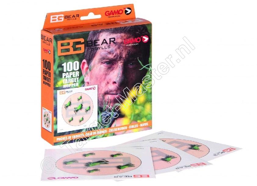 Bear Grylls HOPPER Airgun Paper Targets 14x14 centimeter package 100 pieces